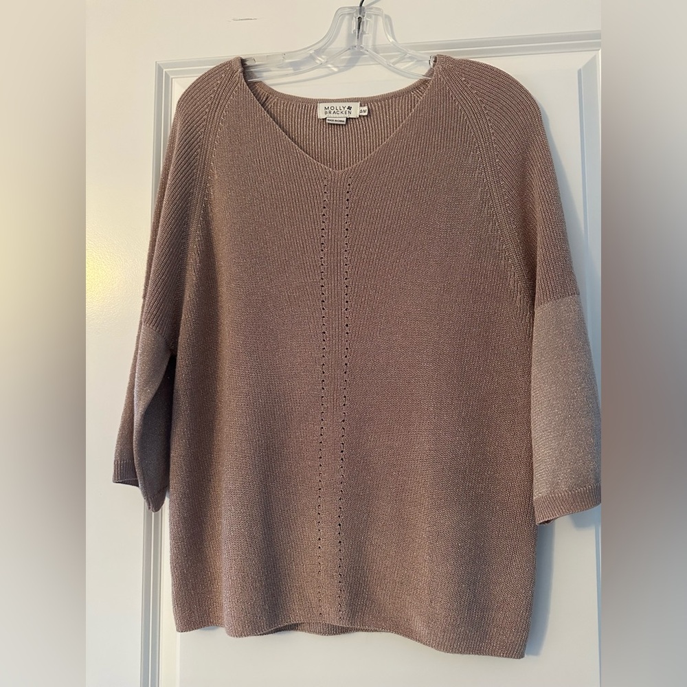 Molly Bracken V-Neck Sweater - Warm Beige